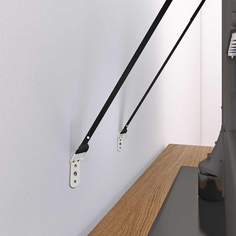 2Pcs Furniture TV Strap Kit Secure Heavy Duty Flat Screen TV Anchor for